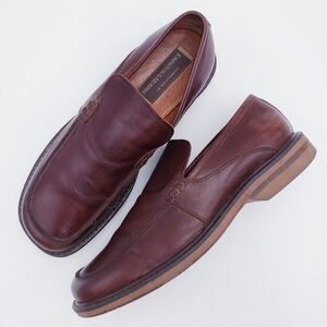 Johnston & Murphy Men's Size 10 Loafer Brown Leather Slip On Square Toe